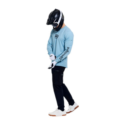 Maglia TROY LEE DESIGNS RUCKUS RIDE WAVES Maniche Lunghe Blu