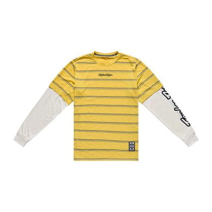 Maglia TROY LEE DESIGNS SKYLINE FAKIE RIDE Maniche Lunghe Gialla