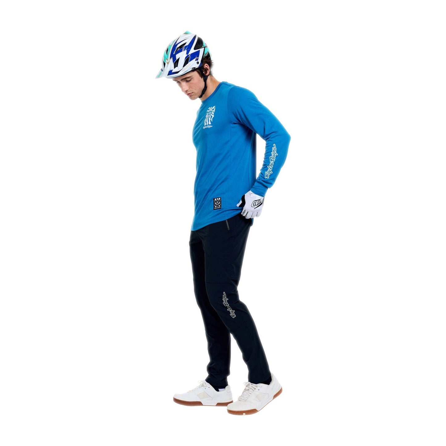 TROY LEE DESIGNS SKYLINE RIDE ONE EYE AERO Maglia a maniche lunghe blu