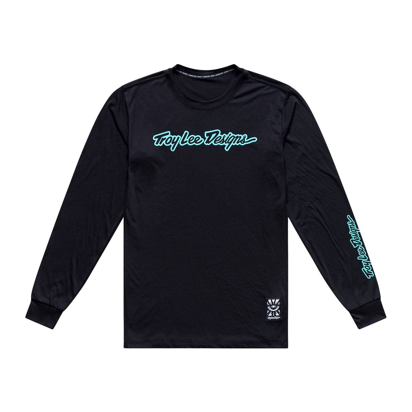 TROY LEE DESIGNS SKYLINE RIDE SIGNATURE Maglia a maniche lunghe nero/turchese