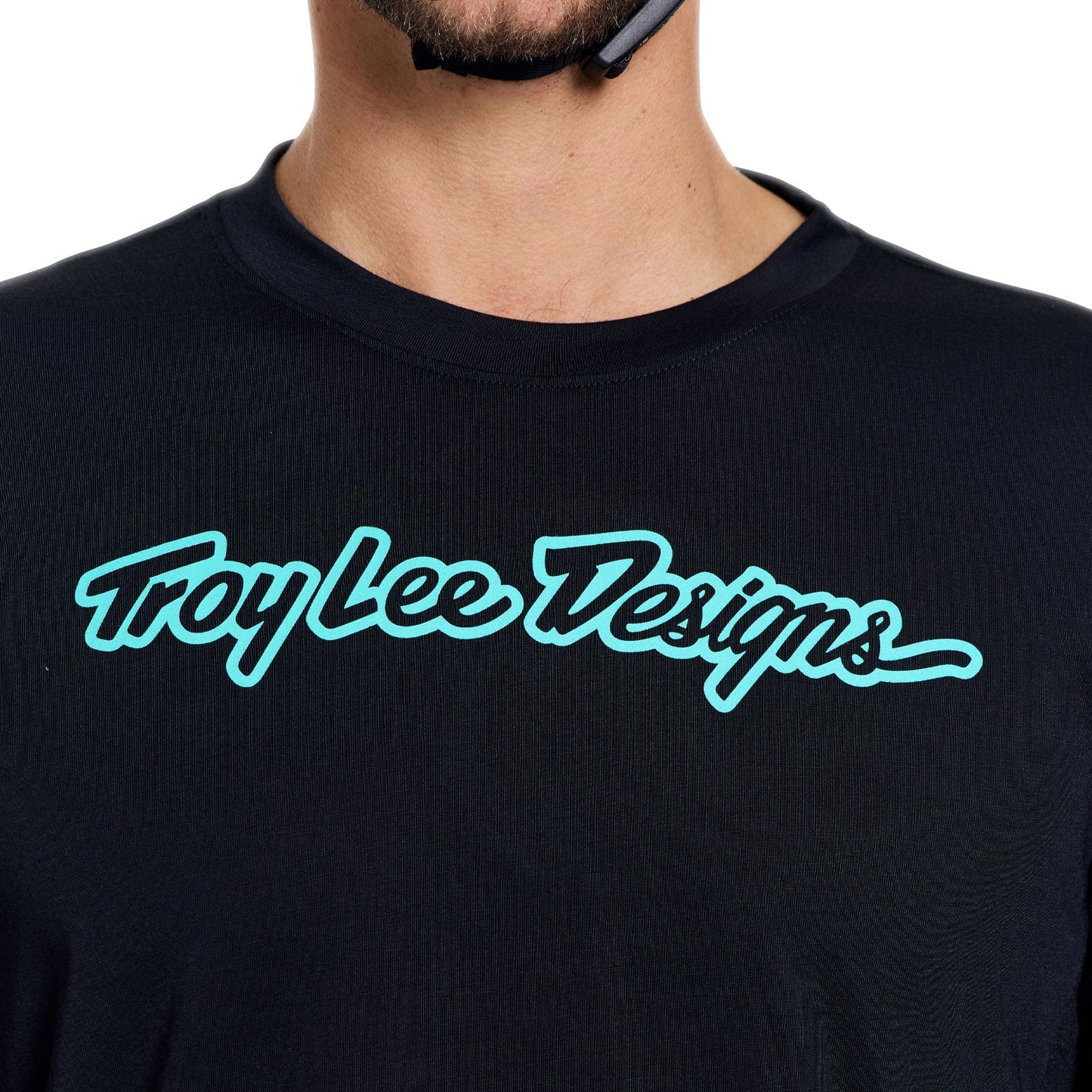 TROY LEE DESIGNS SKYLINE RIDE SIGNATURE Maglia a maniche lunghe nero/turchese