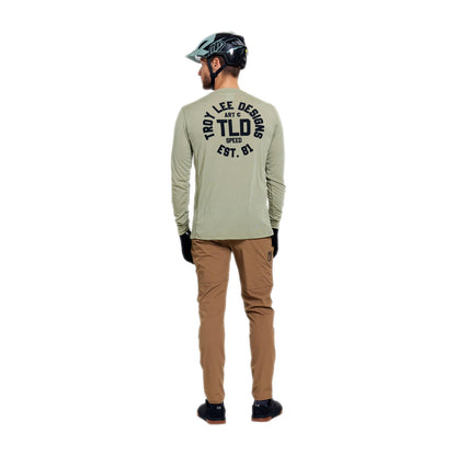 Maillot TROY LEE DESIGNS SKYLINE RIDE STAMPS Maniche Lunghe Sage