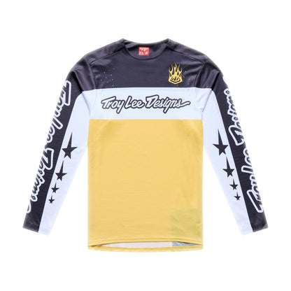 Maglia TROY LEE DESIGNS SPRINT PRO YO MOTO Maniche Lunghe Nero/Giallo