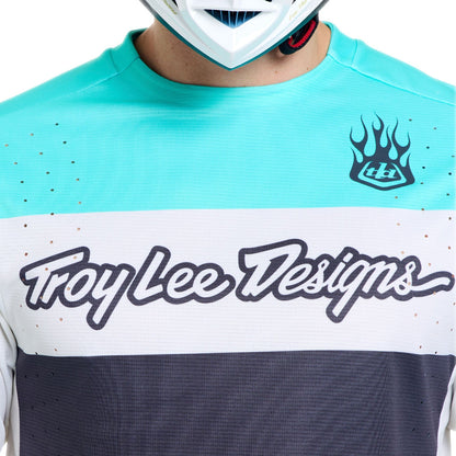 Maglia TROY LEE DESIGNS SPRINT PRO YO MOTO Maniche Lunghe Nero/Blu