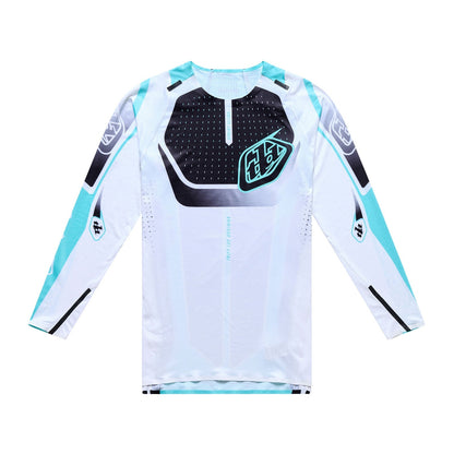 Maillot TROY LEE DESIGNS SPRINT ULTRA PROTON Maniche Lunghe Bianco/Blu