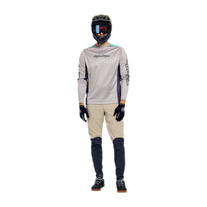 Maglia TROY LEE DESIGNS STAGE SIGNATURE Maniche Lunghe Grigio/Blu