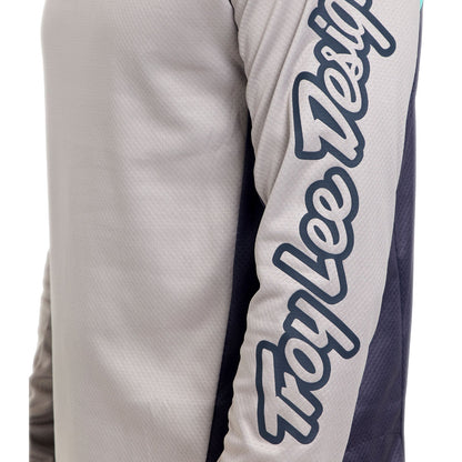 Maglia TROY LEE DESIGNS STAGE SIGNATURE Maniche Lunghe Grigio/Blu
