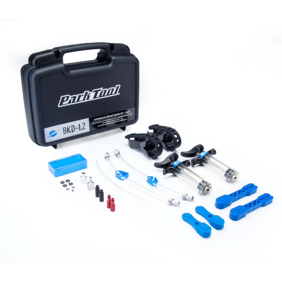 Park Tool BKD-1.2, kit completo di spurgo per freni idraulici con liquido DOT