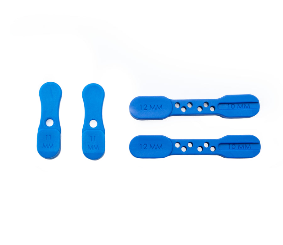 Park Tool BKD-1.2, dettaglio dei distanziali per lo spurgo e degli adattatori
