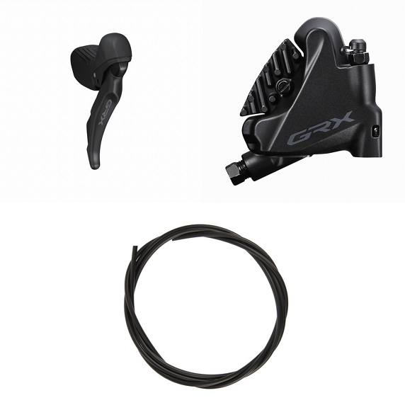 Leva Destra e Pinza Posteriore SHIMANO GRX ST-RX610 + BR-RX400 Flat Mount 12V