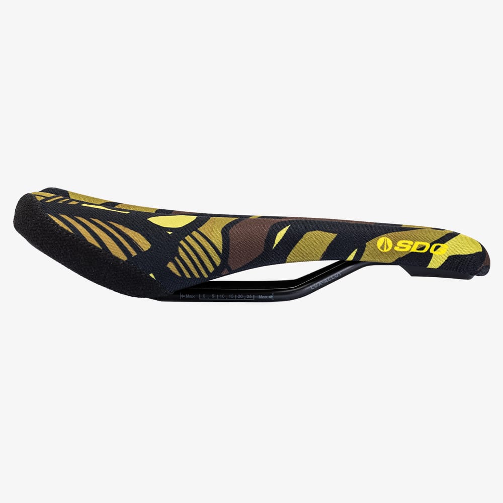 Sella SDG BEL-AIR V3 TERRA FIRMA Rotaie Lux Alloy Camo Giallo