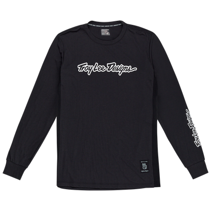 Maglia TROY LEE DESIGNS SKYLINE RIDE TEE SIGNATURE Maniche Lunghe Nera