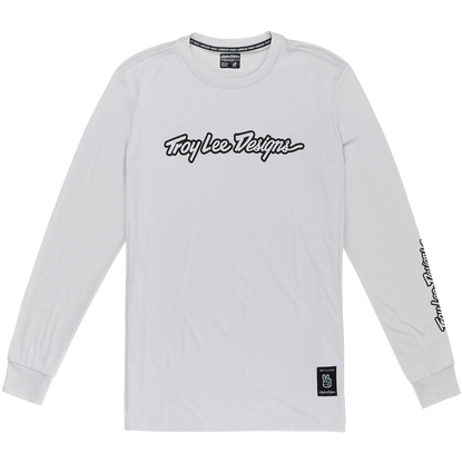 Maglia TROY LEE DESIGNS SKYLINE RIDE TEE SIGNATURE Maniche Lunghe Grigio