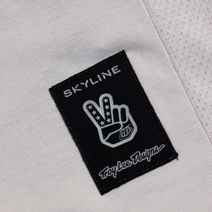 Maglia TROY LEE DESIGNS SKYLINE RIDE TEE SIGNATURE Maniche Lunghe Grigio