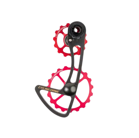 Gancio deragliatore CERAMICA CICLISMO oversize per Campagnolo EPS 12V Red