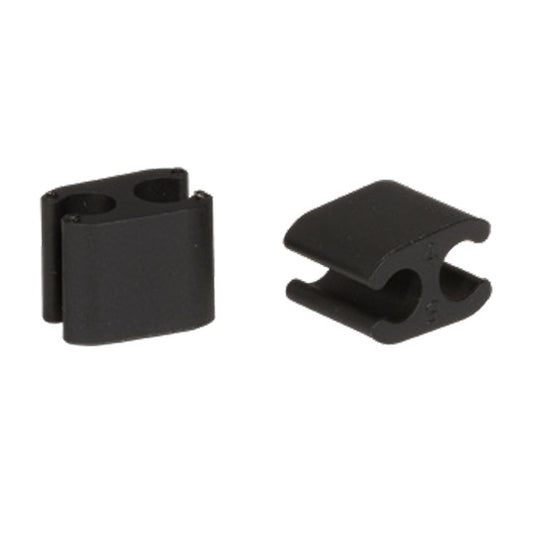 Kit di 10 clip per cavi ELVEDES Duo nero 4,1 mm/5 mm plastica