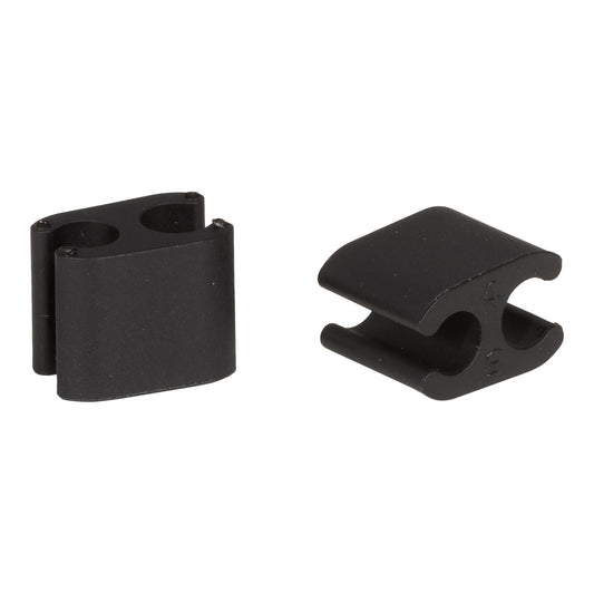 Kit di 10 clip ELVEDES Duo Nero 5mm/5mm Cavi in plastica