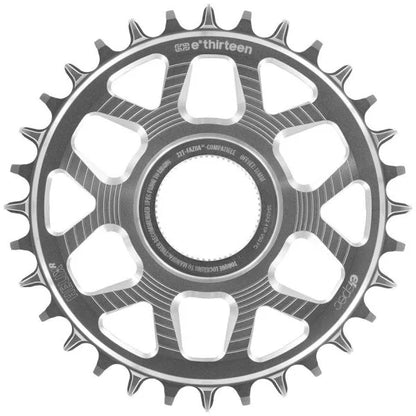 Piatto Mono E-THIRTEEN HELIX RACE E-SPEC 11/12V Direct Mount Fazua Ride 60 Argento
