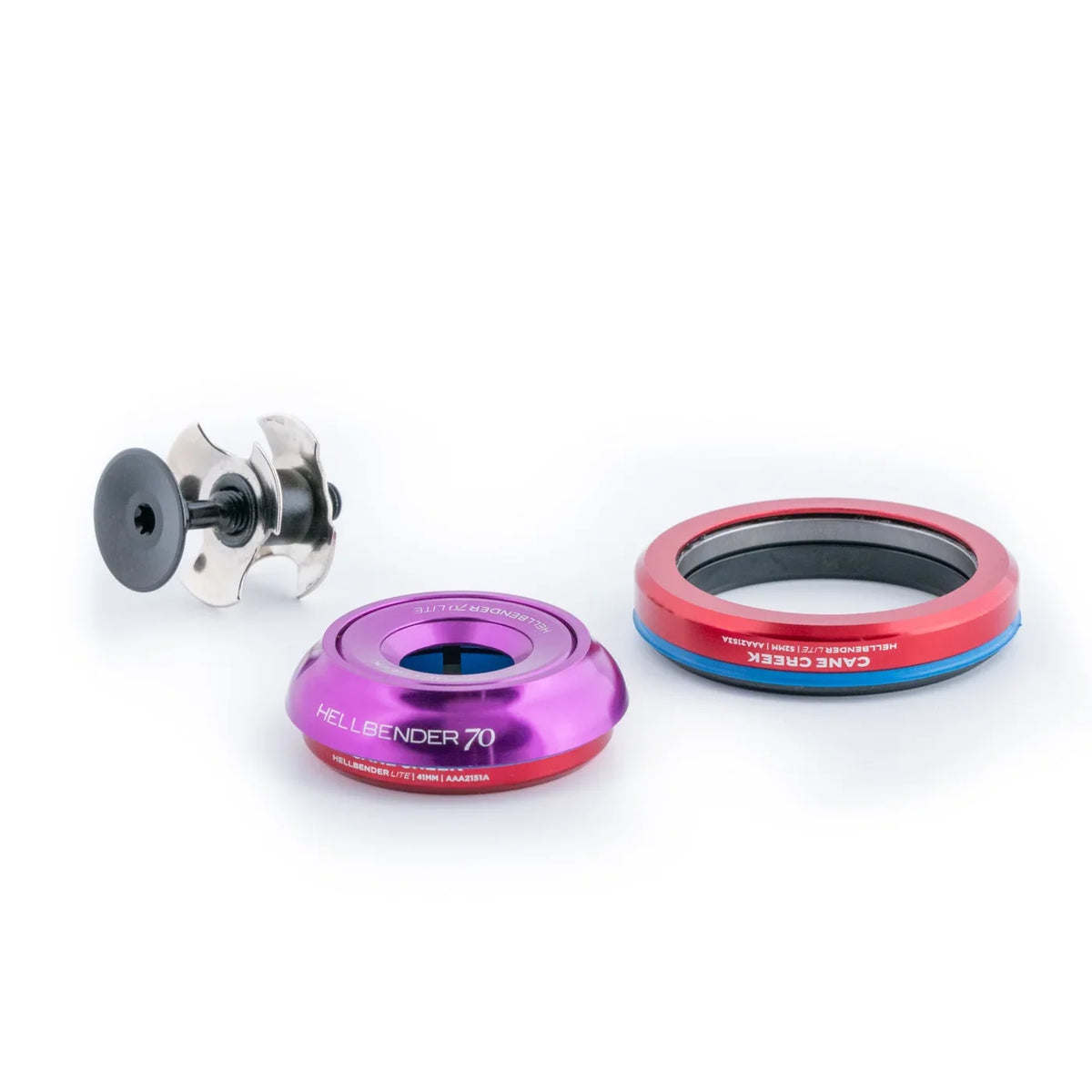 Serie sterzo integrata conica CANE CREEK Hellbender 70 Lite 1"1/8-1.5" IS41/IS52 viola
