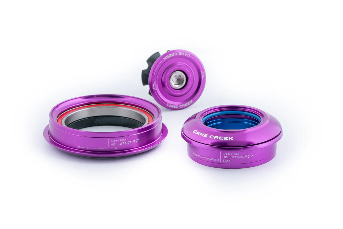 Serie sterzo semi-integrata conica CANE CREEK Hellbender 70 1"1/8-1.5" ZS44/ZS56 viola