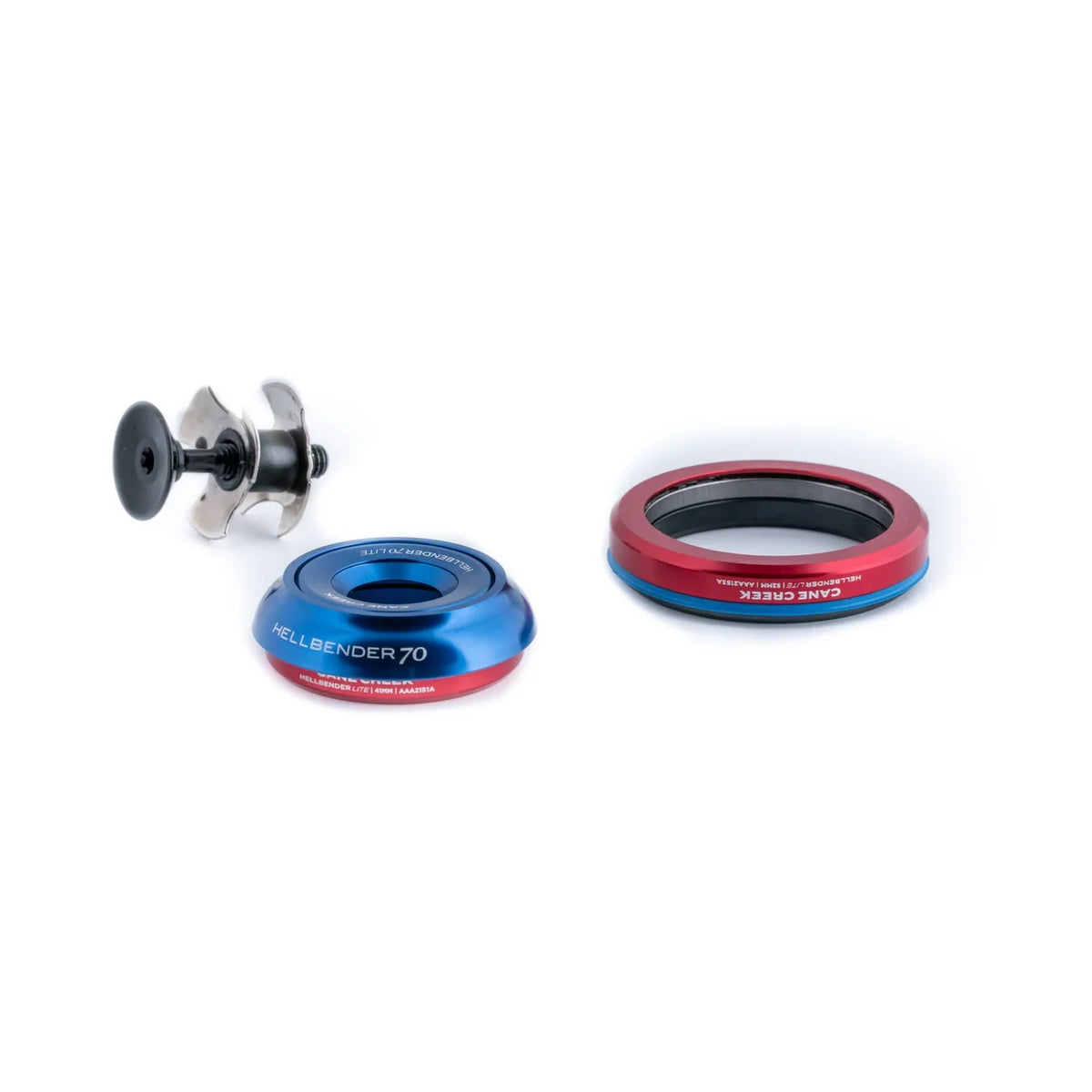 Serie sterzo integrata conica CANE CREEK Hellbender 70 Lite 1"1/8-1.5" IS41/IS52 blu