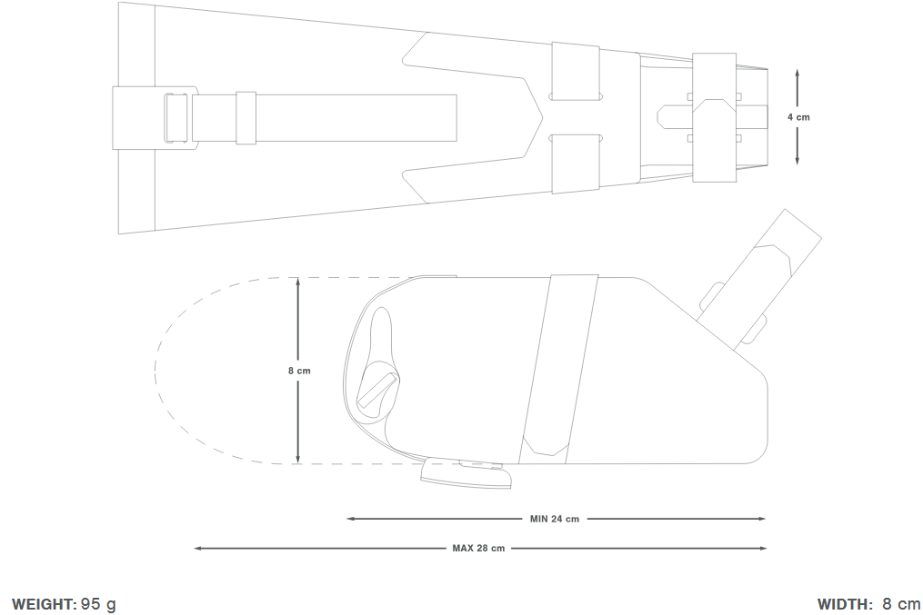 APIDURA EXPEDITION TOOL PACK Borsa da sella 1 L Nero