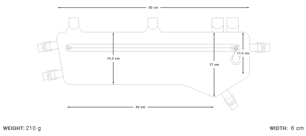 Borsa da telaio APIDURA EXPEDITION FRAME PACK 6,5 L Nero
