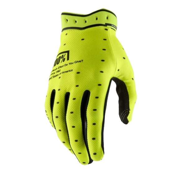 100% Guanti RIDEFIT Giallo