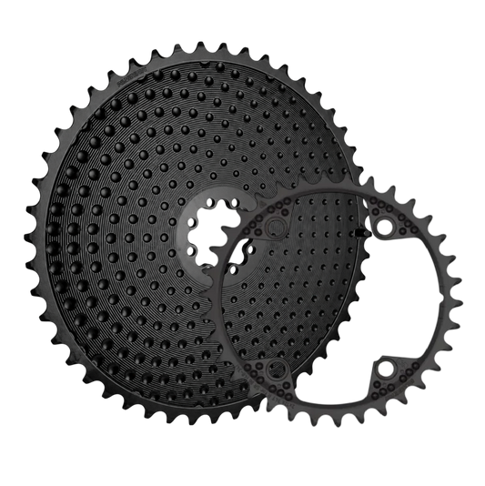 Coppia di Corone 12V ALUGEAR AERO 8 Fori per Sram Nero