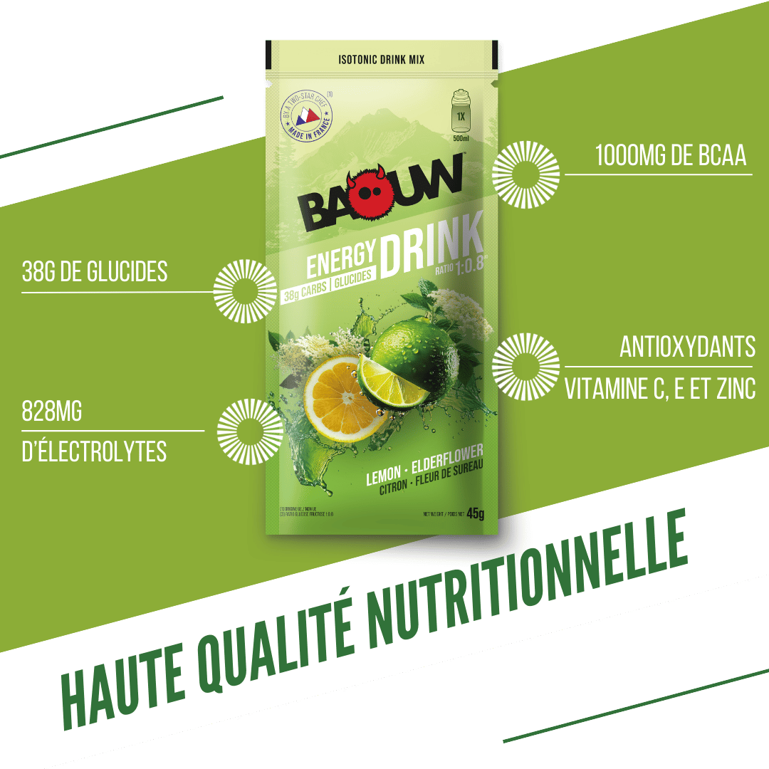 BAOUW ISOTONIC Bevanda energetica (45 g) Tiglio/Sambuco