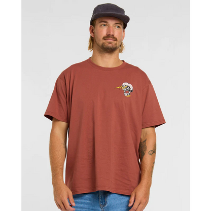 T-Shirt DHARCO COTTON RUST Maniche Corte Marrone