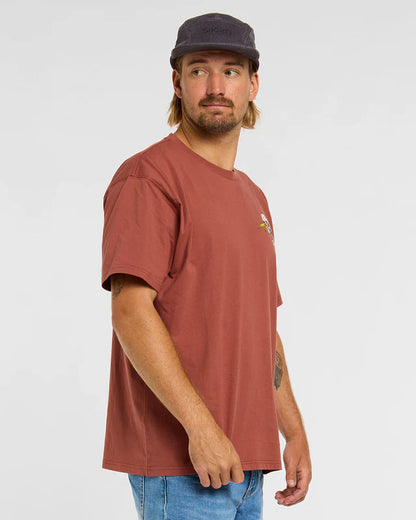 T-Shirt DHARCO COTTON RUST Maniche Corte Marrone