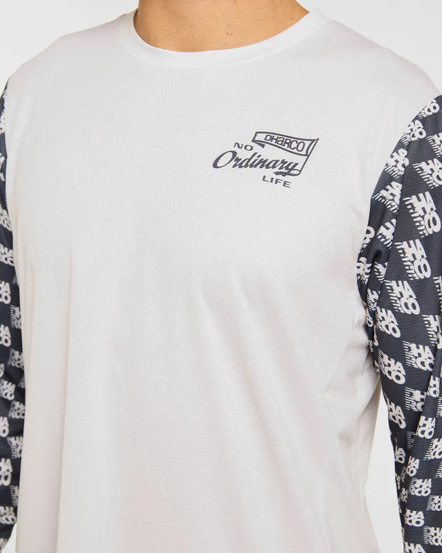 DHARCO GRAVITY OFFSET Maglia a maniche lunghe bianco/nero