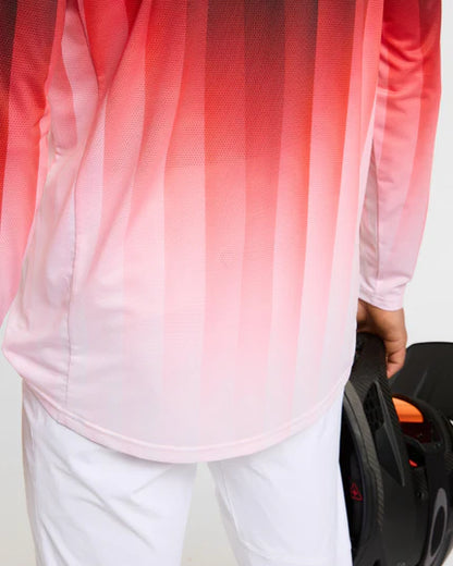 Maillot DHARCO RACE PRISM Maniche Lunghe Rosso