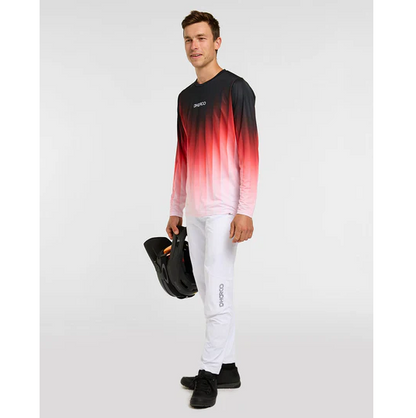 Maillot DHARCO RACE PRISM Maniche Lunghe Rosso
