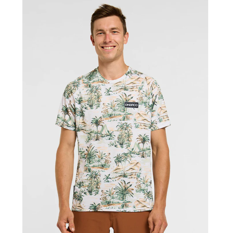 DHARCO LOST Maglia a maniche corte beige/verde