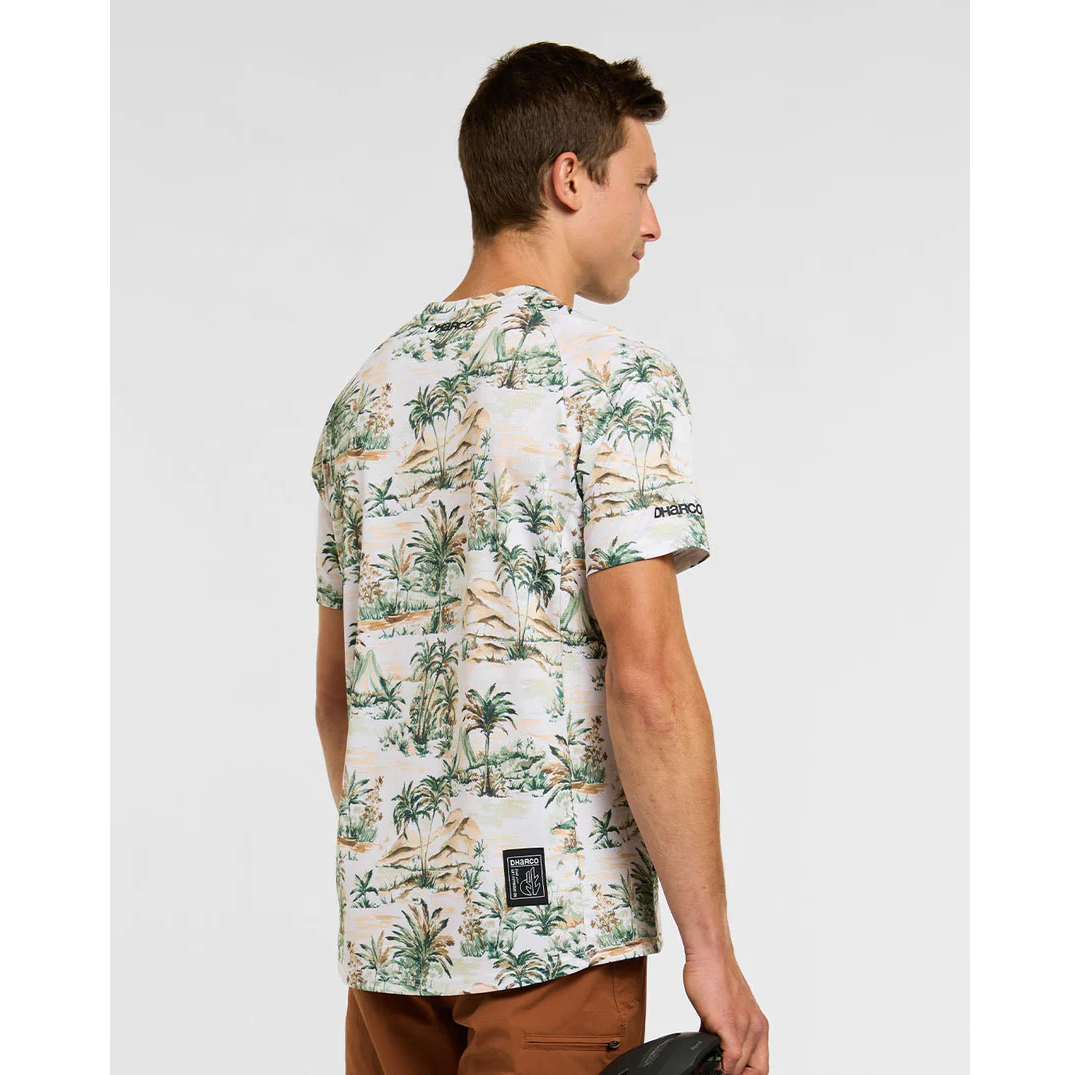 DHARCO LOST Maglia a maniche corte beige/verde