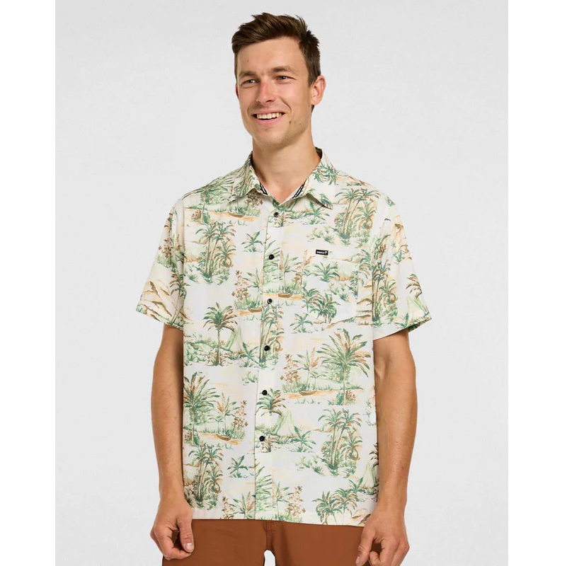 DHARCO TECH LOST Camicia a maniche corte Beige/Khaki