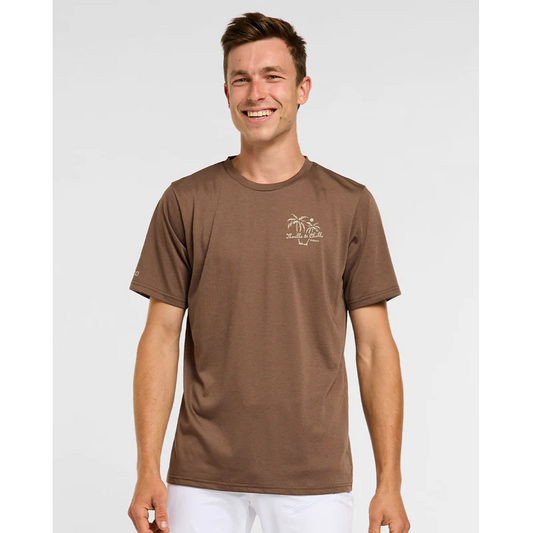 DHARCO TECH TEE HUSK Maglia a maniche corte marrone