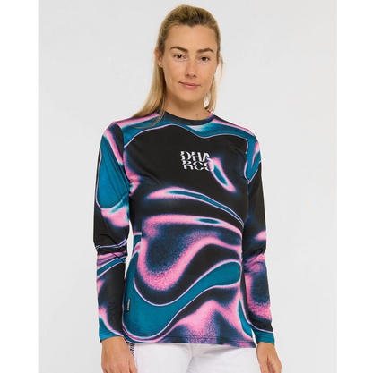 Maglia DHARCO RACE AURORA Maniche Lunghe Donna Nero/Rosa