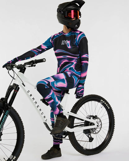 Maglia DHARCO RACE AURORA Maniche Lunghe Donna Nero/Rosa