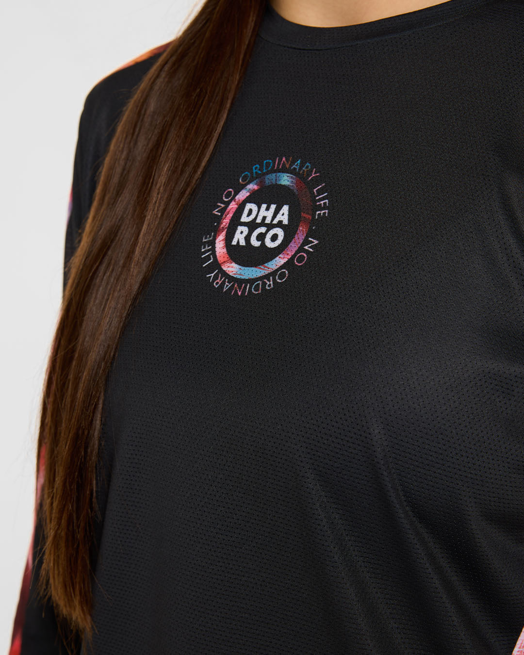 Maglia a maniche lunghe DHARCO RACE NEBULA Donna Nero/Rosa