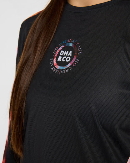 Maglia DHARCO RACE NEBULA Maniche Lunghe Donna Nero/Rosa