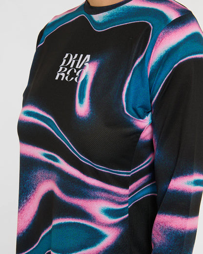 Maglia DHARCO RACE AURORA Maniche Lunghe Donna Nero/Rosa