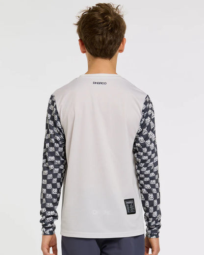 Maglia DHARCO GRAVITY OFFSET Junior Maniche Lunghe Bianco/Nero