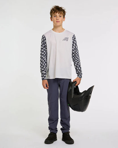 Maglia DHARCO GRAVITY OFFSET Junior Maniche Lunghe Bianco/Nero