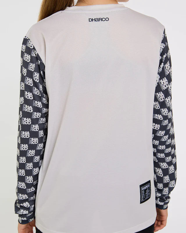 DHARCO GRAVITY OFFSET Maglia a manica lunga Junior Bianco/Nero