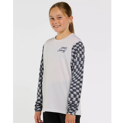 Maglia DHARCO GRAVITY OFFSET Junior Maniche Lunghe Bianco/Nero