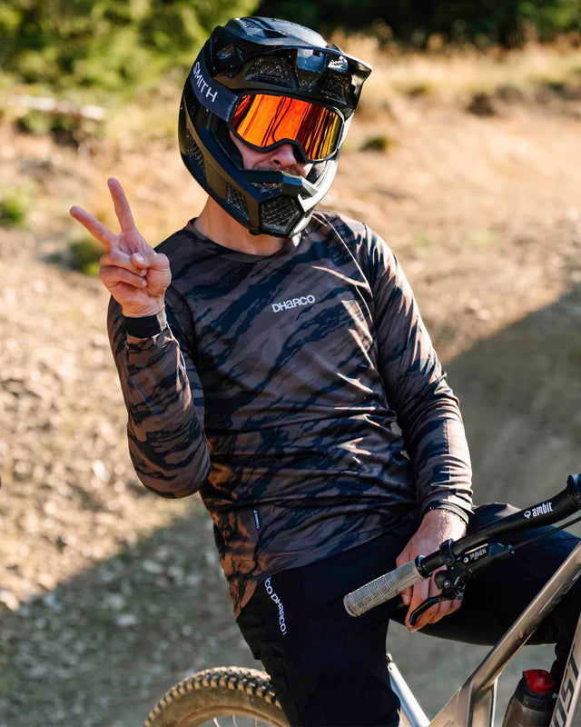 DHARCO GRAVITY RECON Maglia a maniche lunghe nero/marrone