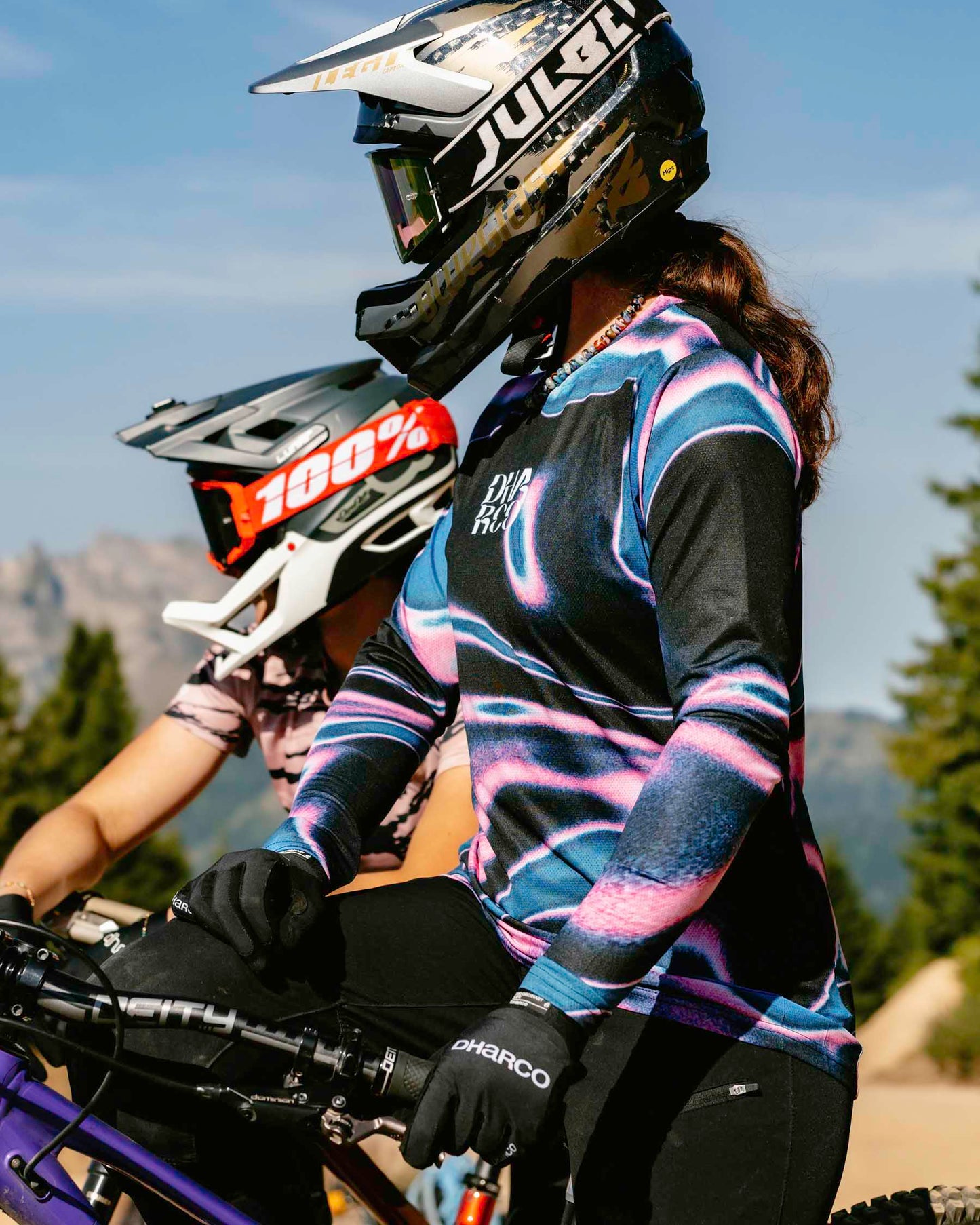 Maglia a maniche lunghe DHARCO RACE AURORA Donna Nero/Rosa